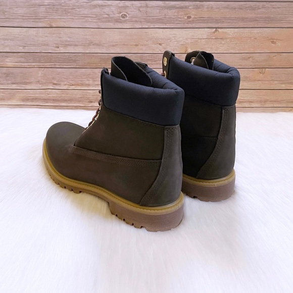 Timberland Men’s Premium 6 Inch Waterproof Dark Brown Boots - Picture 2 of 7